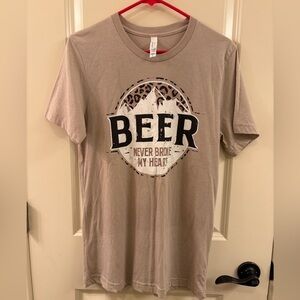 Beer Never Broke My Heart Leopard Tee